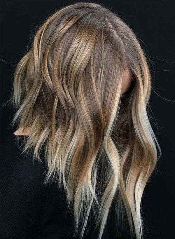 Frisuren Long Bob fr blondes Haar 5