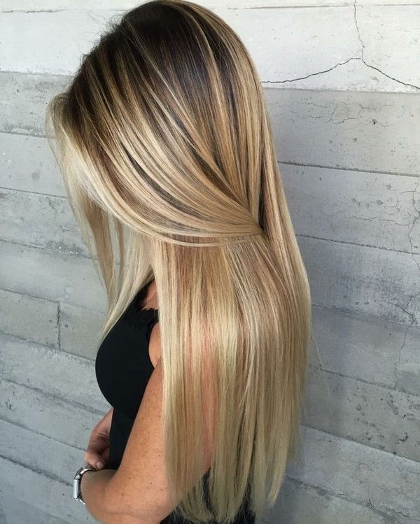 Hellblonde Balayage Technik 1