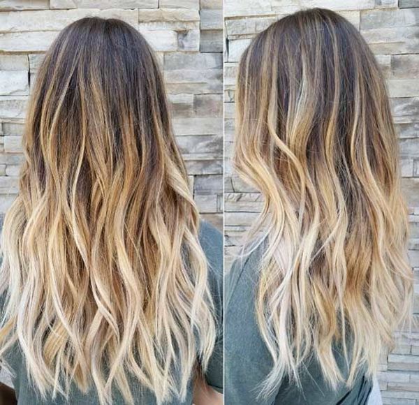 Hellblonde Balayage Technik 2