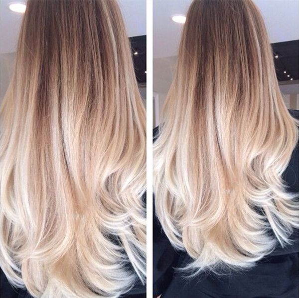 Hellblonde Balayage Technik 4