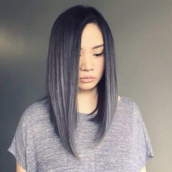 Langer Bob fr glatte Haare 1