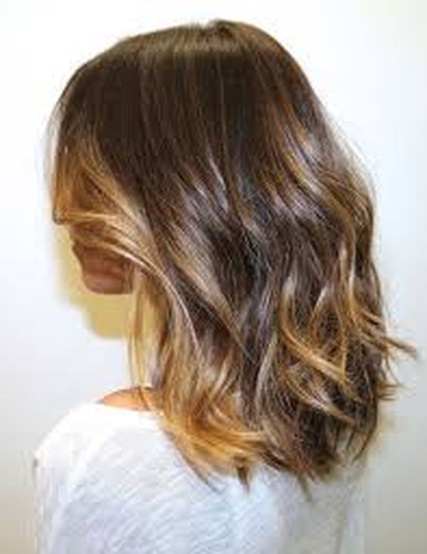 Long Bob fr braunen Haarschnitt 3