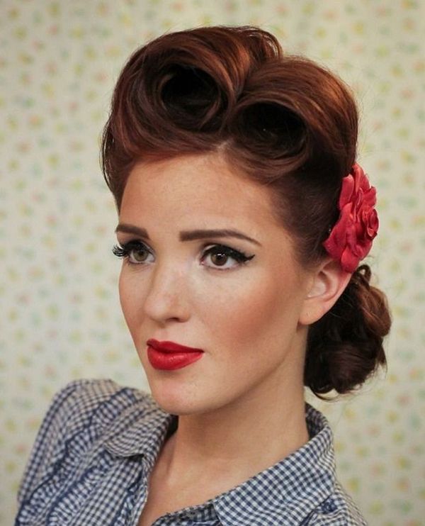 Vintage Rockabilly Frisur fr kurze Haare 1