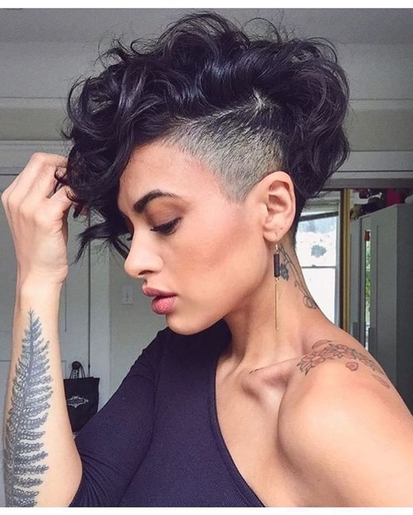 Coole Kurzhaarfrisuren mit Sidecut fr Frauen 2