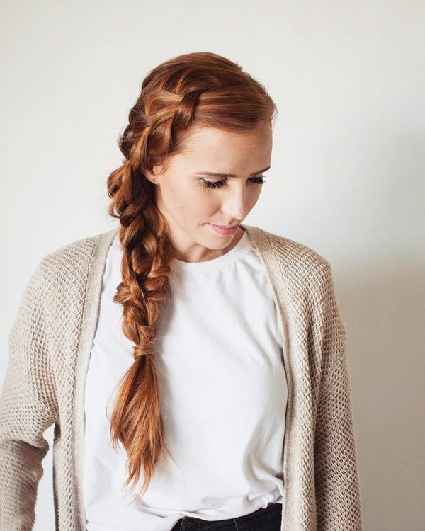 Frisuren mit seitlich geflochtenen Haaren 2