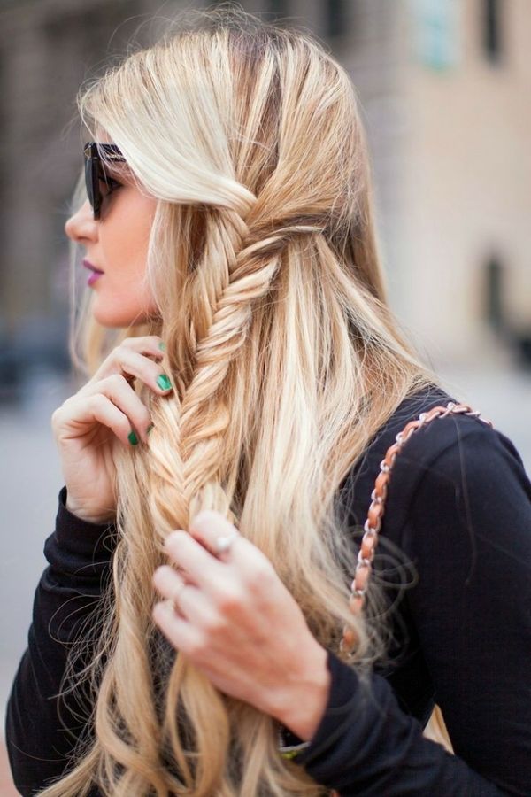 Frisuren mit seitlich geflochtenen Haaren 3