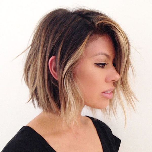 Kurze Haare mit braunblonden Strhnen 4