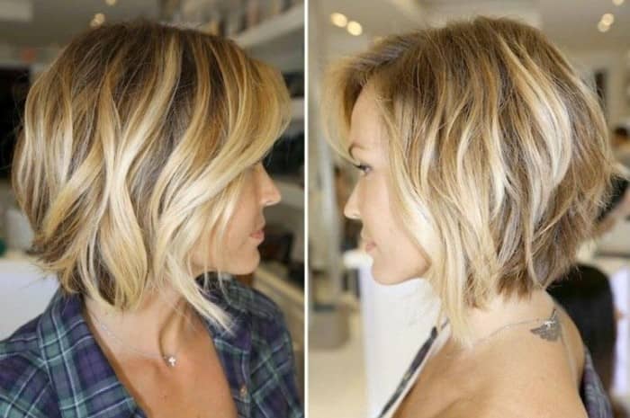 Bob Blond Haarschnitt mit Highlights
