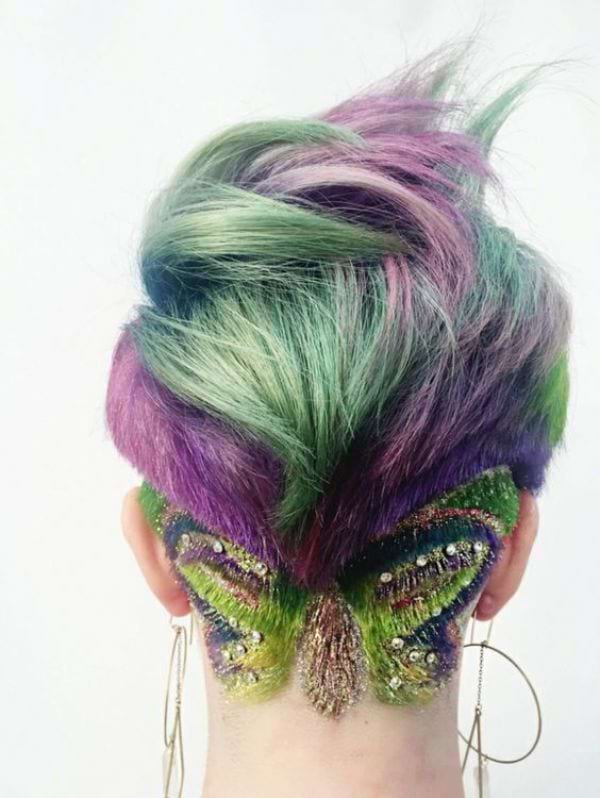 Der Glitzer Undercut