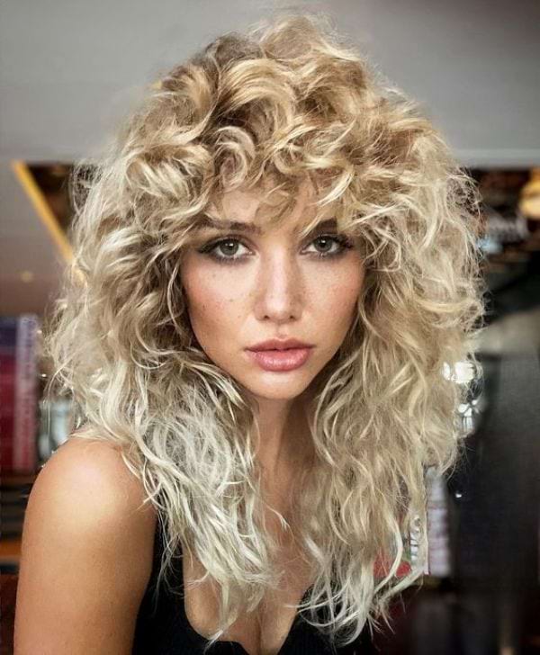 80s Curly Bangs