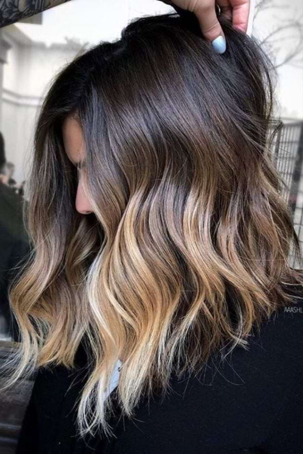 Balayage Ombré auf Dunklen Haaren