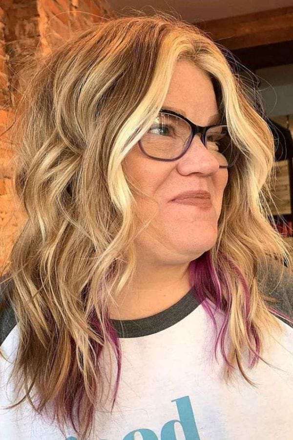 Halblange Haare