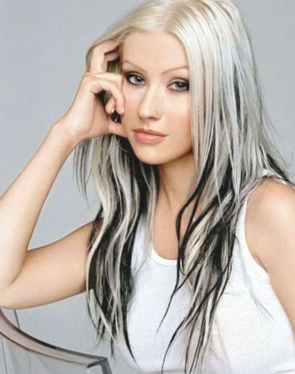 Blonde Haare mit dunklen Straehnen: Schoene Optionen