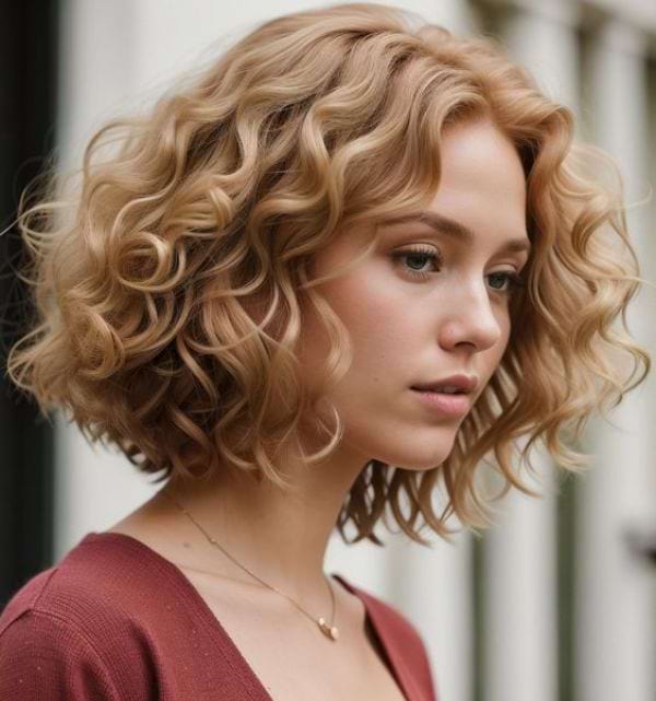 Gestufter Bob mit Locken