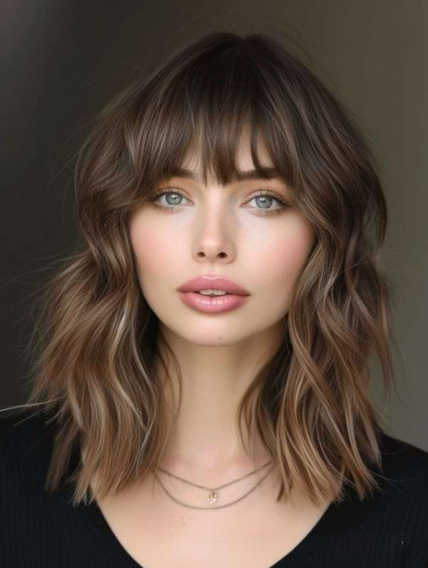 Lob mit Wispy Bangs
