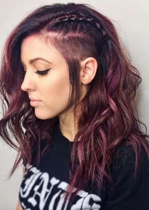 Undercut mit geflochtenem Zopf