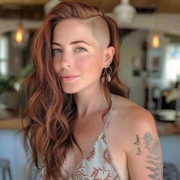 Ideen für Undercut Frauen lange Haare